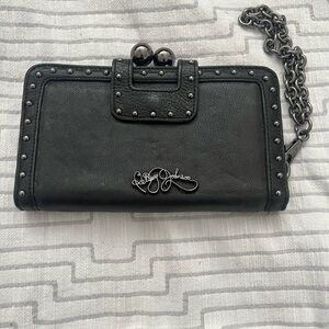 Betsey Johnson Black Studded Wallet